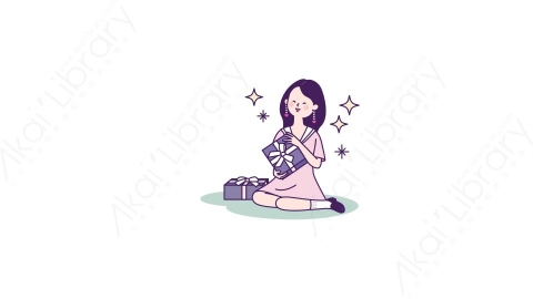视频素材-可爱卡通男生女生动态表情包_01_08