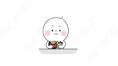 视频素材-可爱搞怪光头小人动态表情包_01_05