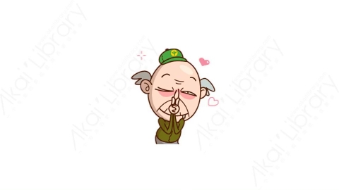 视频素材-可爱搞怪爷爷奶奶动态表情包_04_15
