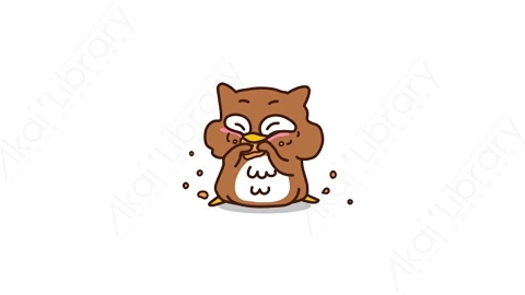 视频素材-可爱搞怪猫头鹰小鸟动态表情包_01_05