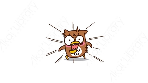 视频素材-可爱搞怪猫头鹰小鸟动态表情包_01_13