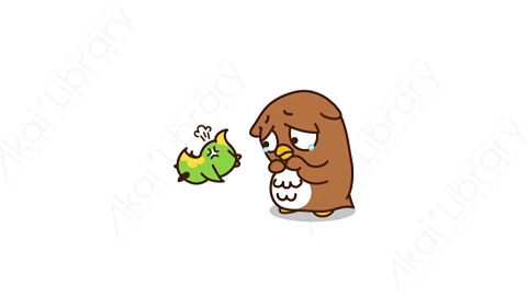 视频素材-可爱搞怪猫头鹰小鸟动态表情包_01_21