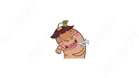 视频素材-可爱搞怪萝卜动态表情包_02_06