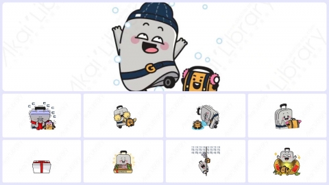 视频素材-可爱搞怪行李箱动态表情包_01