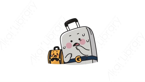视频素材-可爱搞怪行李箱动态表情包_01_05