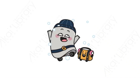 视频素材-可爱搞怪行李箱动态表情包_01_06