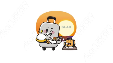 视频素材-可爱搞怪行李箱动态表情包_01_13