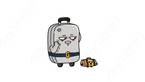 视频素材-可爱搞怪行李箱动态表情包_02_08