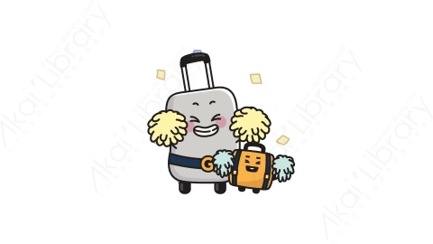 视频素材-可爱搞怪行李箱动态表情包_03_08
