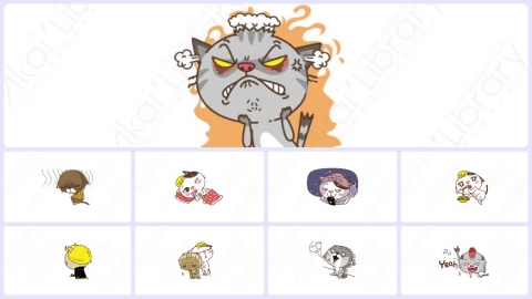 视频素材-可爱搞笑猫咪动态表情包_08