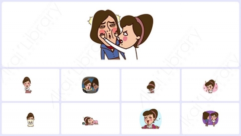 视频素材-可爱腹黑男女情侣动态表情包_01