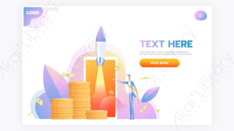 图片素材-商务金融新企业家的业务启动响应式着陆页设计