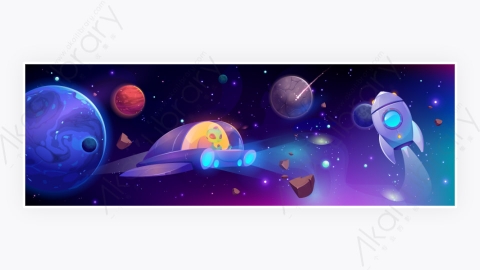 图片素材-有卫星和气象卫星的外太空计划-2