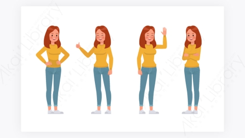 图片素材-休闲女性生活娱乐动作表情-3