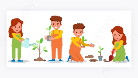 图片素材-卡通儿童人物动作角色集合-12