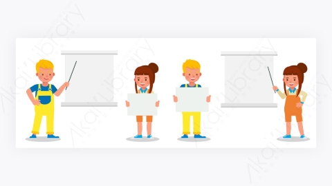 图片素材-可爱卡通人物角色动作表情合集-11
