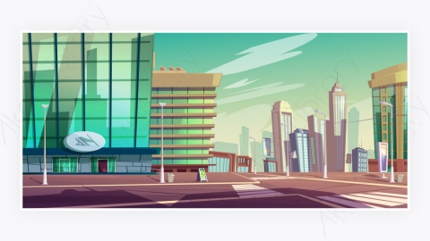 图片素材-现代城市建筑街道房屋建筑-12