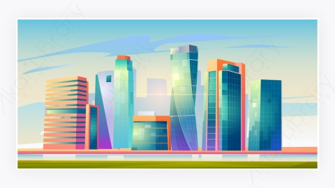 图片素材-现代城市建筑街道房屋建筑-6