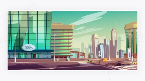 图片素材-现代城市建筑街道房屋建筑-7