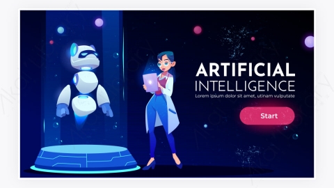 图片素材-电子科学机器人技术登录页面模板设计-10