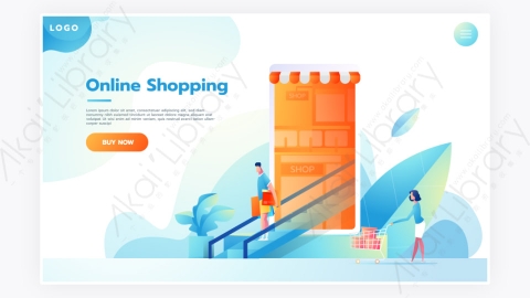 图片素材-移动电子商务概念易于使用和高度可定制现代矢量图的概念