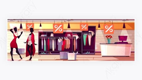 图片素材-超级市场的服装店插图-6