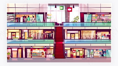 图片素材-超级市场的购物市场插图-4