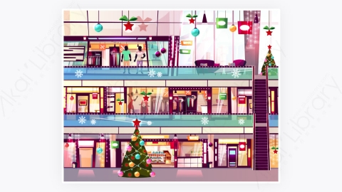 图片素材-超级市场的购物市场插图-5