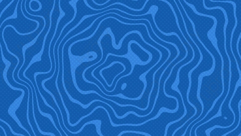 视频素材-（4K）蓝色液体流体波浪效果water-plasma-rings-loopable