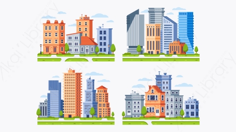 图片素材-MG房地产建筑城市房屋城市景观城镇公寓楼和城市住宅区