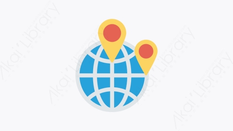 图片素材-0001-全球-6worldwide卡通扁平地图和导航元素图标
