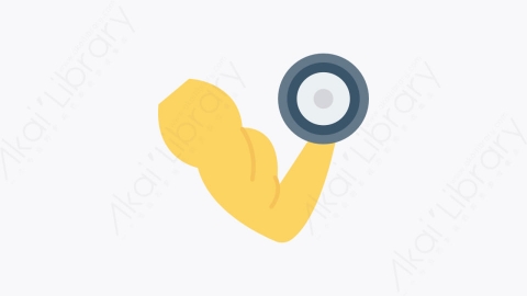 图片素材-0003-重量-5weight卡通扁平体育与健身元素图标