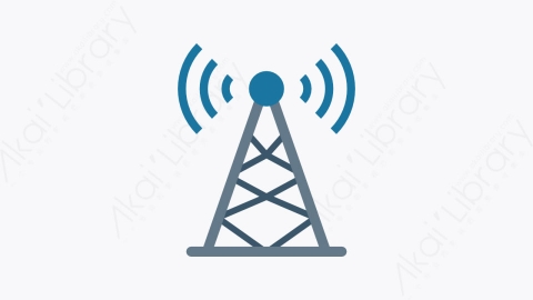 图片素材-0006-天线-4antenna卡通扁平通信沟通元素图标
