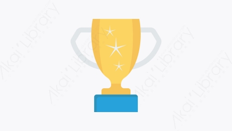 图片素材-0006-奖杯trophy卡通扁平学校与教育元素图标