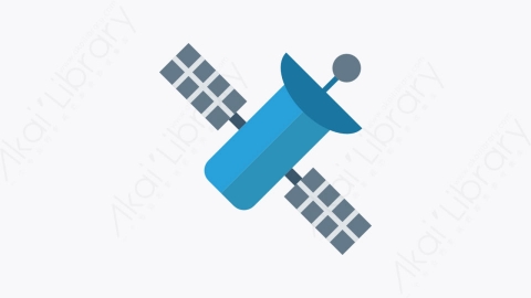 图片素材-0009-卫星-1satellite卡通扁平通信沟通元素图标