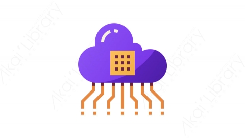 图片素材-001云端芯片_api金融财经科技道具元素图标
