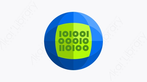 图片素材-001-二进制代码binary_code扁平卡通数据和网络管理元素图标