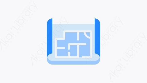 图片素材-001-蓝图blueprint扁平卡通工程元素图标