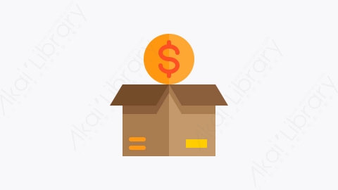 图片素材-001-箱子box扁平卡通金融元素图标