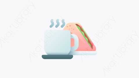 图片素材-001早餐breakfast扁平卡通工作主页元素图标