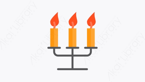 图片素材-001-蜡烛candle扁平卡通灯光元素图标