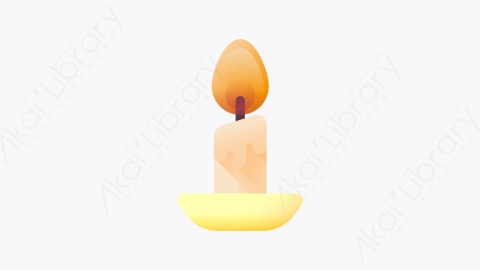 图片素材-001-蜡烛candle扁平卡通万圣节元素图标