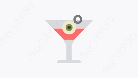 图片素材-001-鸡尾酒cocktail扁平卡通万圣节元素图标