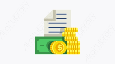 图片素材-001-财务finance扁平卡通金钱和金融的元素图标
