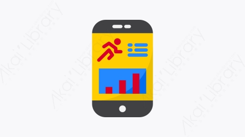 图片素材-001-手机mobile扁平卡通体育运行元素图标