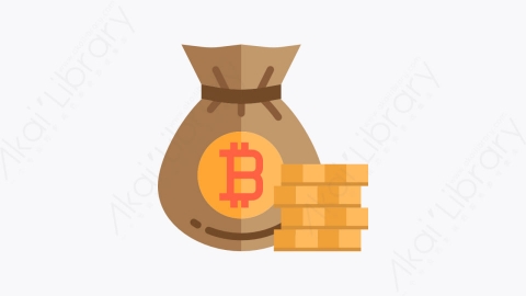 图片素材-001-钱袋moneybag扁平卡通金融财经比特币元素图标