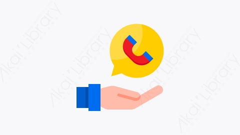 图片素材-001-电话phone_call扁平卡通通信元素图标