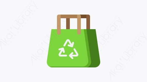 图片素材-001-回收袋recycle_bag扁平卡通回收站元素图标