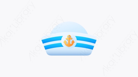 图片素材-001-水手帽sailor_hat扁平卡通海洋元素图标