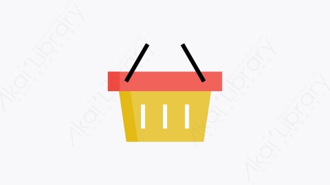 图片素材-001-购物篮shopping_basket扁平卡通购物和电子商务元素图标
